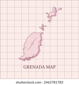 vector regions map of Grenada