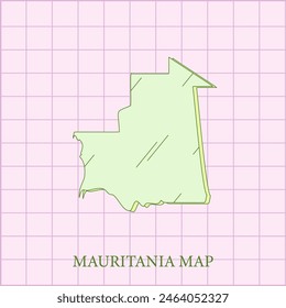 vector regions map of Mauritania