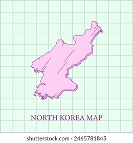 vector regions map of north korea