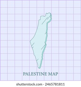 vector regions map of Palestine