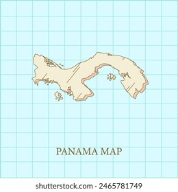vector regions map of Panama