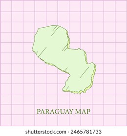 vector regions map of paraguay