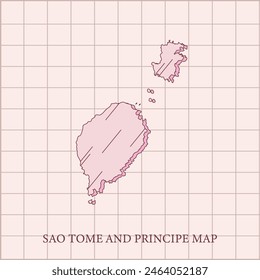 vector regions map of Sao Tome and Principe