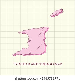 vector regions map of trinidad and tobago