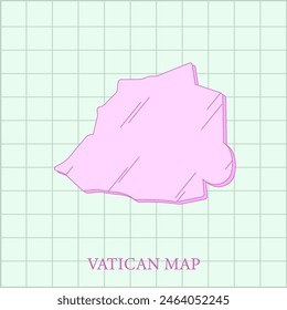 vector regions map of Vatican