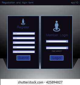 Vector Registration Login Form Ui Design 스톡 벡터(로열티 프리) 425894827 ...