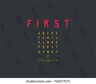 Vector, regular font type. Stylish typeface design. Modern typesetting 