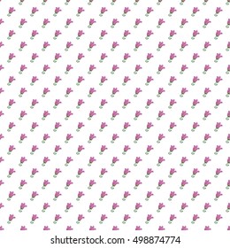 Vector regular  seamless pattern of Lily on white background. For fabric, cloth design, wallpaper, printing
