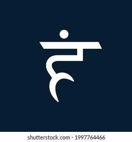 Vector reiki speritual chakra icon: vishudha. Om meditation sign, tattoo yoga symbol on a dark blue background