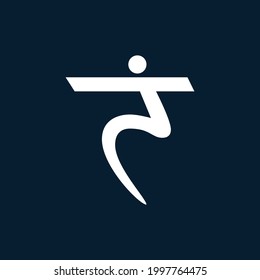 Vector reiki speritual chakra icon: manipura. Om meditation sign, tattoo yoga symbol on a dark blue background