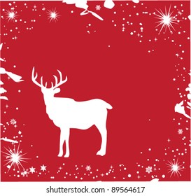 vector reindeer card