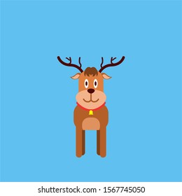 vector reindeer flat design for you