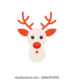 Vector reno cabeza de la ilustración