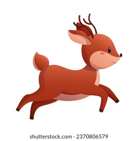 Vector reindeer isolated on white background