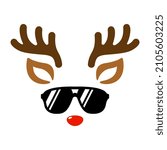 Vector Reindeer With Sunglasses Illustration