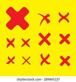 Vector rejected icons set