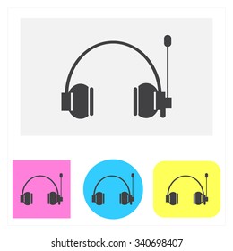 Vector related headset set  icons for,advertise Web sites and print