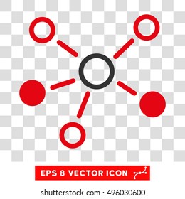 Vector Relations EPS vector pictogram. Illustration style is flat iconic bicolor gray and intensive red symbol on a transparent background.