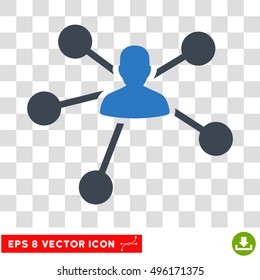 Vector Relations EPS vector pictogram. Illustration style is flat iconic bicolor smooth blue symbol on a transparent background.