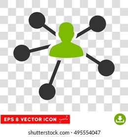 Vector Relations EPS vector pictograph. Illustration style is flat iconic bicolor eco green and gray symbol on a transparent background.