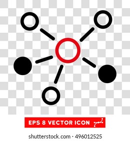 Vector Relations EPS vector pictograph. Illustration style is flat iconic bicolor intensive red and black symbol on a transparent background.