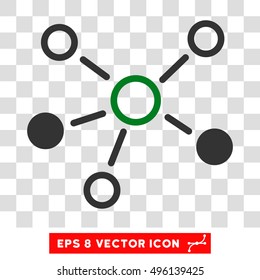 Vector Relations EPS vector pictograph. Illustration style is flat iconic bicolor green and gray symbol on a transparent background.