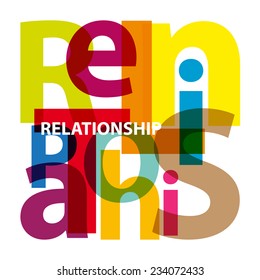 Vector relationship. Broken text