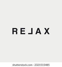 Vector relax text logo design