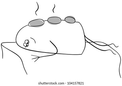 Vector relaxing freak is isolated on a white background