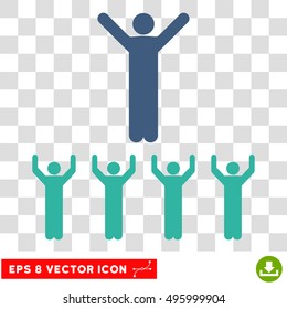 Vector Religion EPS vector icon. Illustration style is flat iconic bicolor cobalt and cyan symbol on a transparent background.