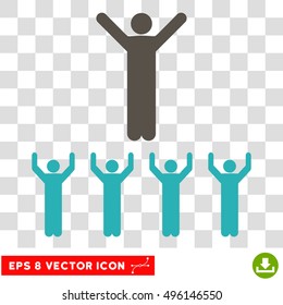 Vector Religion EPS vector icon. Illustration style is flat iconic bicolor grey and cyan symbol on a transparent background.