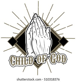 Vector religions label 