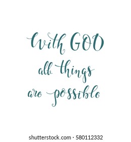 179 With god all things are possible Stock Vectors, Images & Vector Art ...