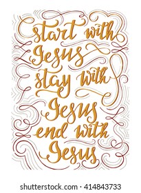 Vector religions lettering. Modern lettering illustration. T shirt hand lettered calligraphic design . Perfect illustration for t-shirts, banners, flyers and other types of business design.