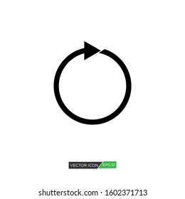 Vector reload cycle icons symbol to indicating refresh or rotation