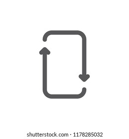 Vector reload and update, refresh line icon. Symbol and sign illustration design. Isolated on white background