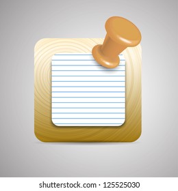 Vector reminder / notebook application icon