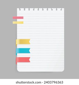 Vector reminders and message notes illustration of memo stickers and paper pages for to-do list