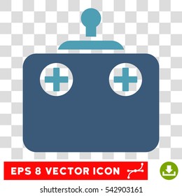 Vector Remote Control EPS vector icon. Illustration style is flat iconic bicolor cyan and blue symbol on a transparent background.