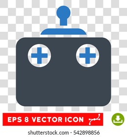 Vector Remote Control EPS vector pictograph. Illustration style is flat iconic bicolor smooth blue symbol on a transparent background.