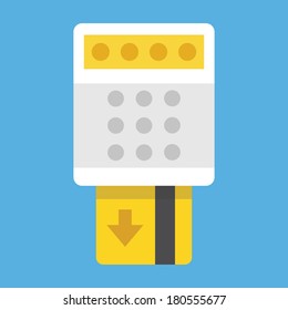 Vector Remove Credit Card from Terminal Icon