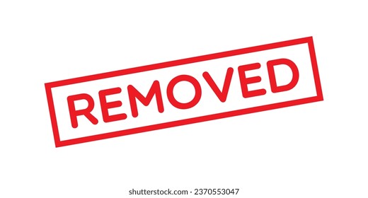 Vector Removed Label on White Background