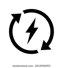 vector renewable energy icon with simple design