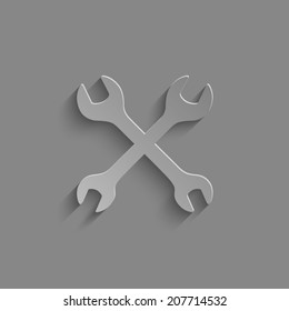 Vector Repair Icon  with shadow on a grey background