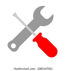 vector repair tools illustration - maintenance sign symbol