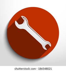 Vector repair web flat icon in circle
