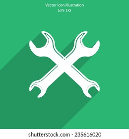 Vector repair web flat icon. Eps 10.