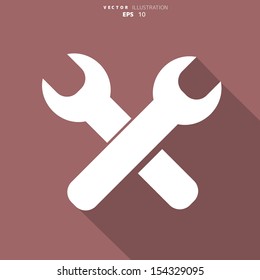 Vector repair web icon,flat design