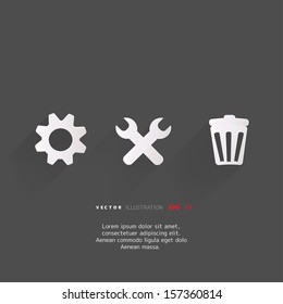 Vector repair web icon,flat design