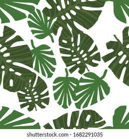 Vector Repeat African Background. Poster Sketch Branch Print. Elementary Creative Seamless Scribble Ornament. Tropical leaf Illustration Wallpaper. Vector Endless Pastel.